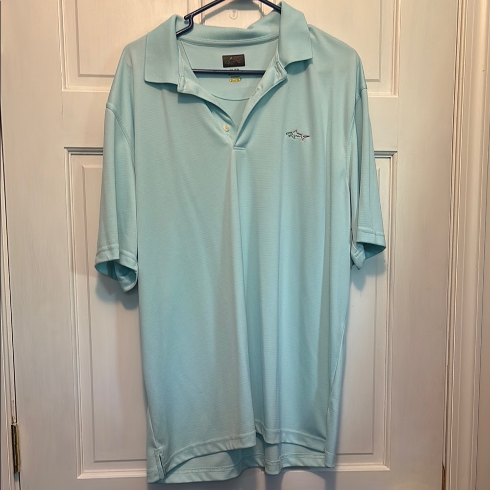 Attack Life by Greg Norman Blue Polo with Soft Fabric